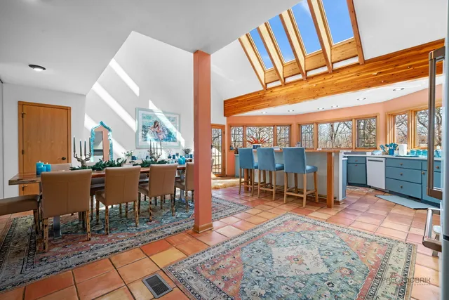 a outdoor space with patio furniture and a potted plant