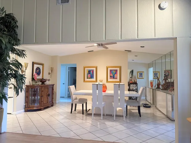 a view of dining room with furniture