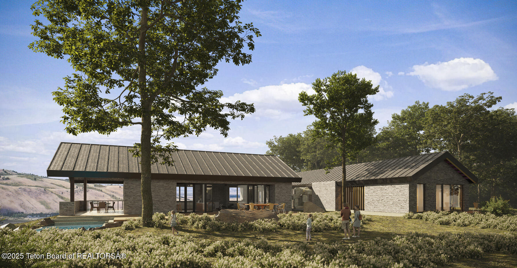 1850 West Bohnetts Road Jackson, WY 83001 - Photo 3 of 11 3 Concept Home Rendering Back