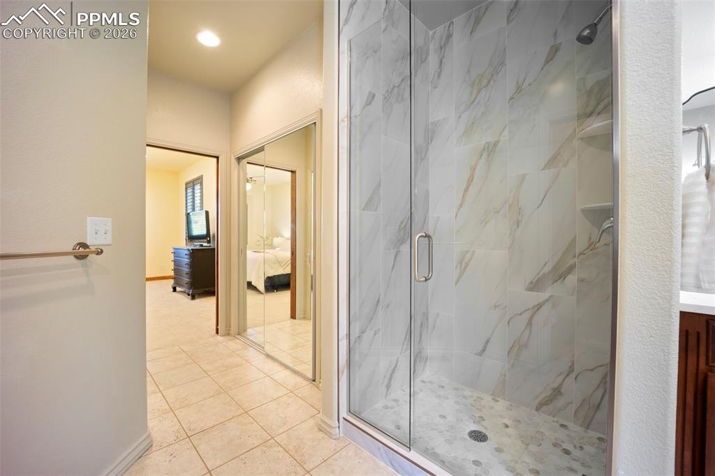 18525 Glenthorne Lane Monument, CO 80132 - Photo 16 of 49 a bathroom with a shower