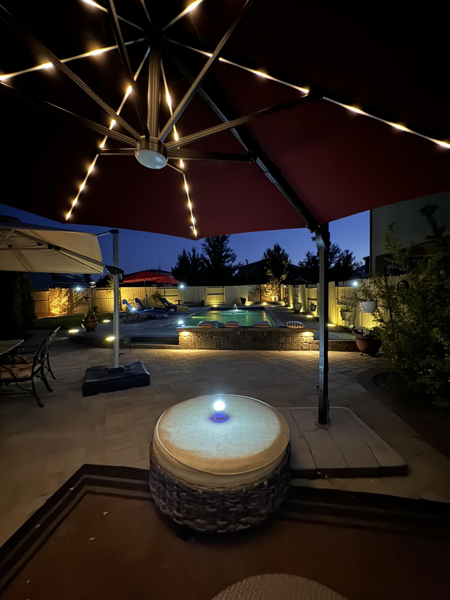 10555 Hampton Creek Drive Reno, NV 89521 - Photo 40 of 50 a swimming pool with lawn chairs under an umbrella