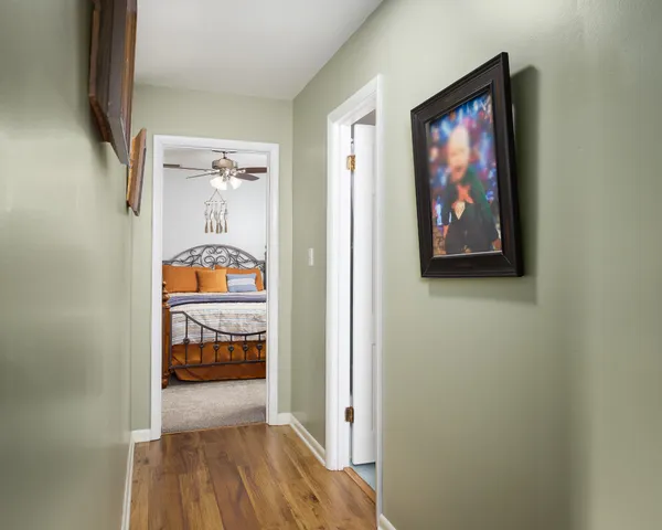 a view of a house with a large tree