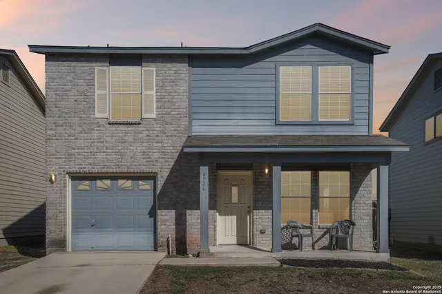 a front view of a house