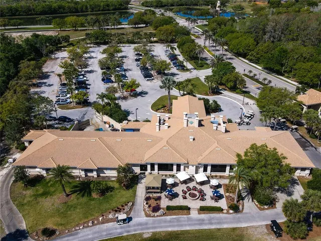 a view of swimming pool from a balcony