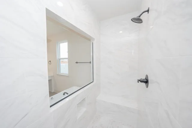 a close view of water heater room