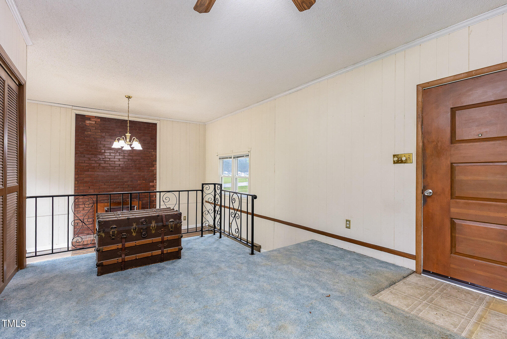 Living room into den