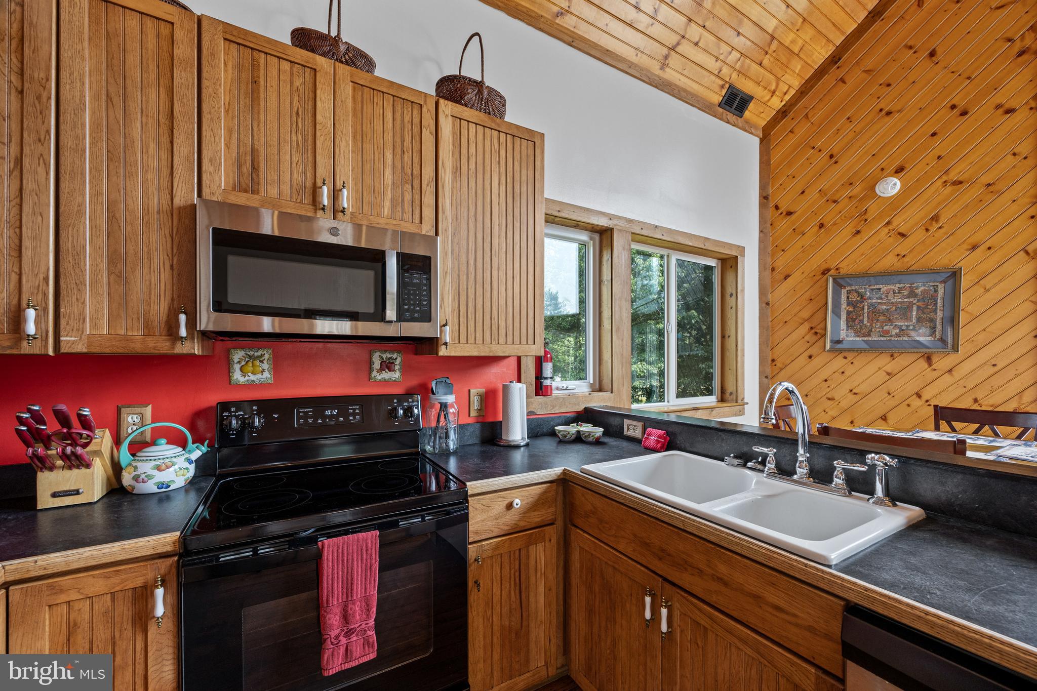 1215 Fort Stover Road Luray, VA 22835 - Photo 28 of 143 a kitchen with stainless steel appliances a stove a sink and a microwave