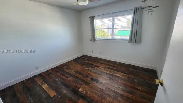 an empty room with a window