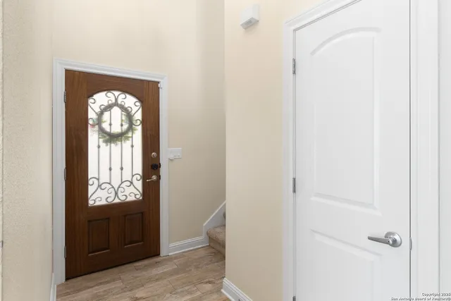 a view of an entryway door