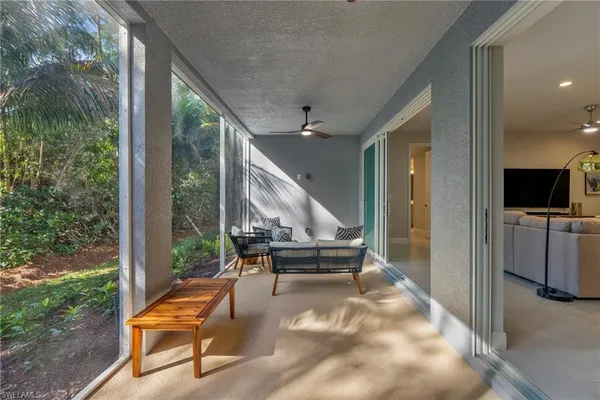 a outdoor space with chairs