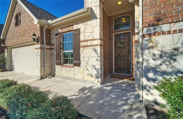 a view of front door of house