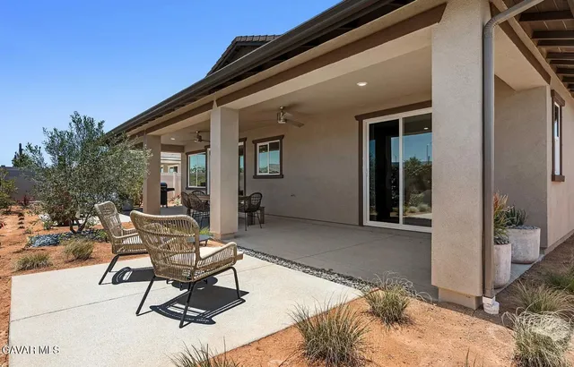a house view with a seating space