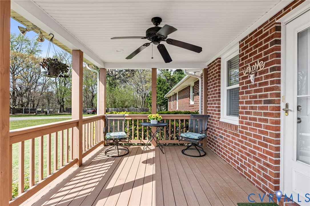 3411 Spring Run Road Mechanicsville, VA 23111 - Photo 32 of 41 a view of balcony with wooden floor and outdoor space
