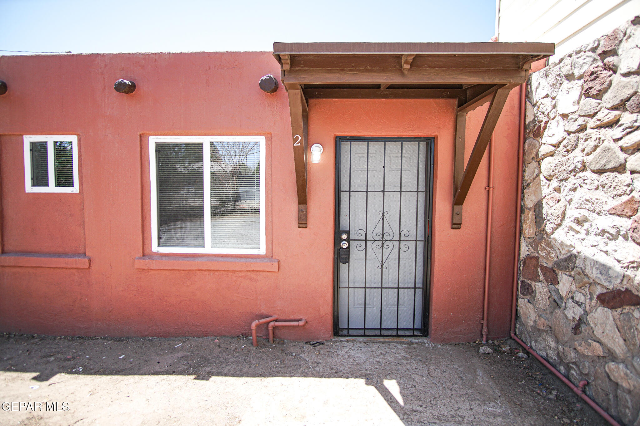 a front view of a house