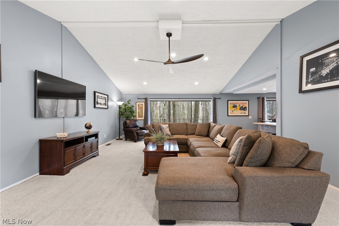 17364 Falling Water Road Strongsville, OH 44136 - Photo 8 of 36 Living Room View with Ceiling Fan Recessed Lighting