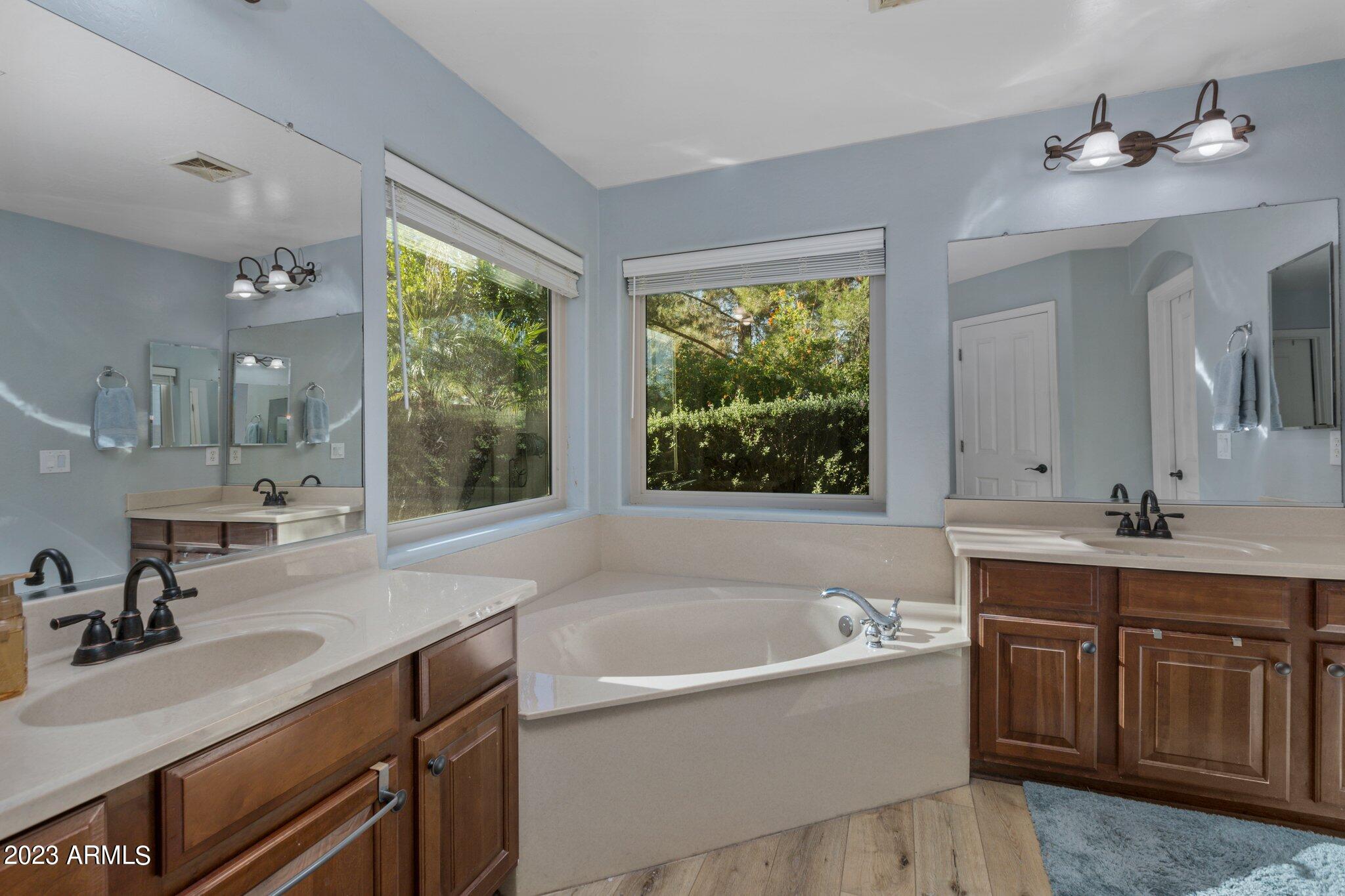 4565 East Ruffian Road Gilbert, AZ 85297 - Photo 20 of 47 a bathroom with a tub sink and mirror