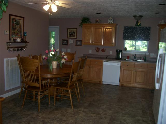 1198 Smith Thompson Road Bethpage, TN 37022 - Photo 10 of 20 a kitchen with a table chairs and microwave
