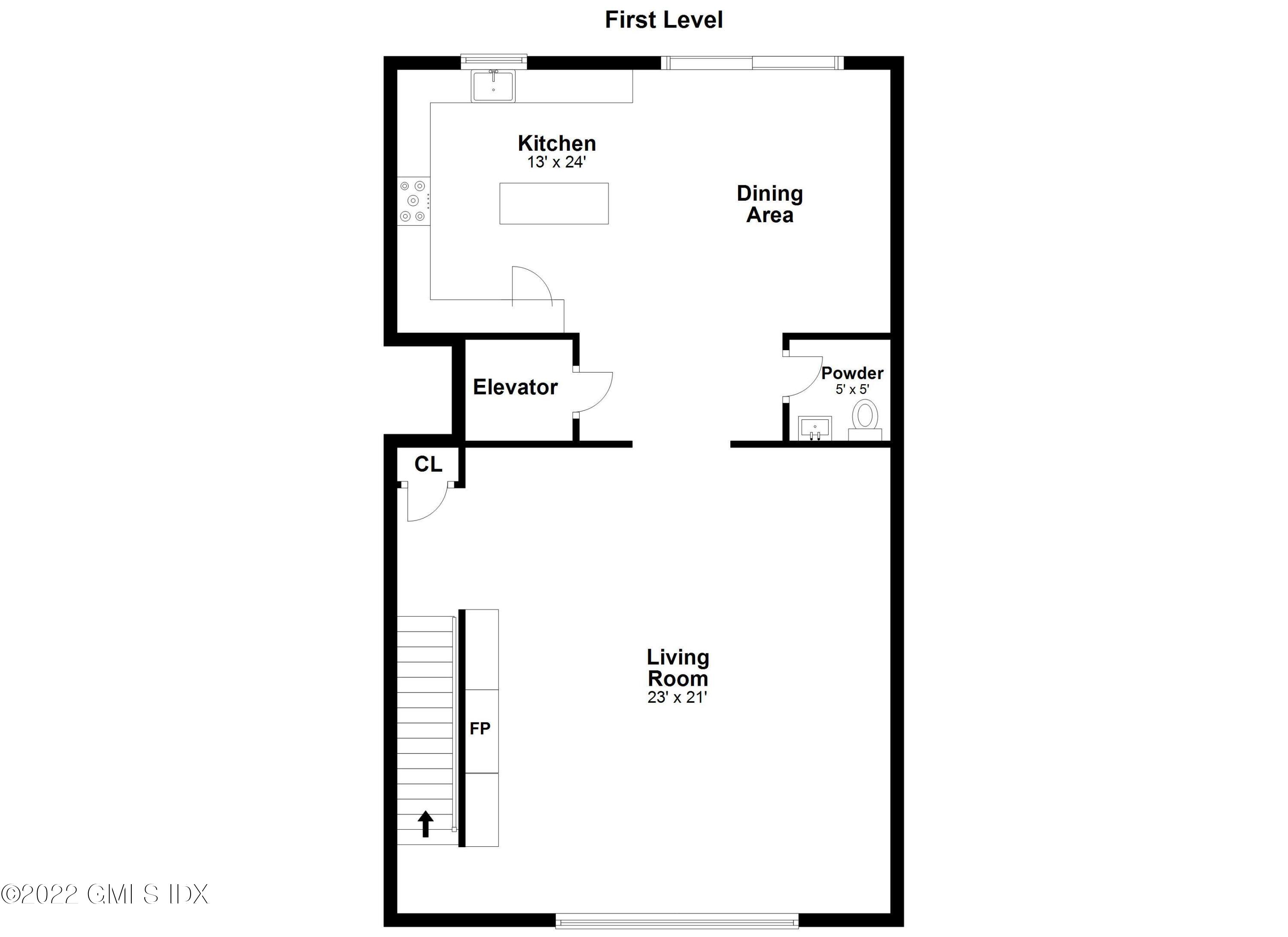 88 South Water Street, Unit 302 Greenwich, CT 06830 - Photo 19 of 21 a picture of a floor plan