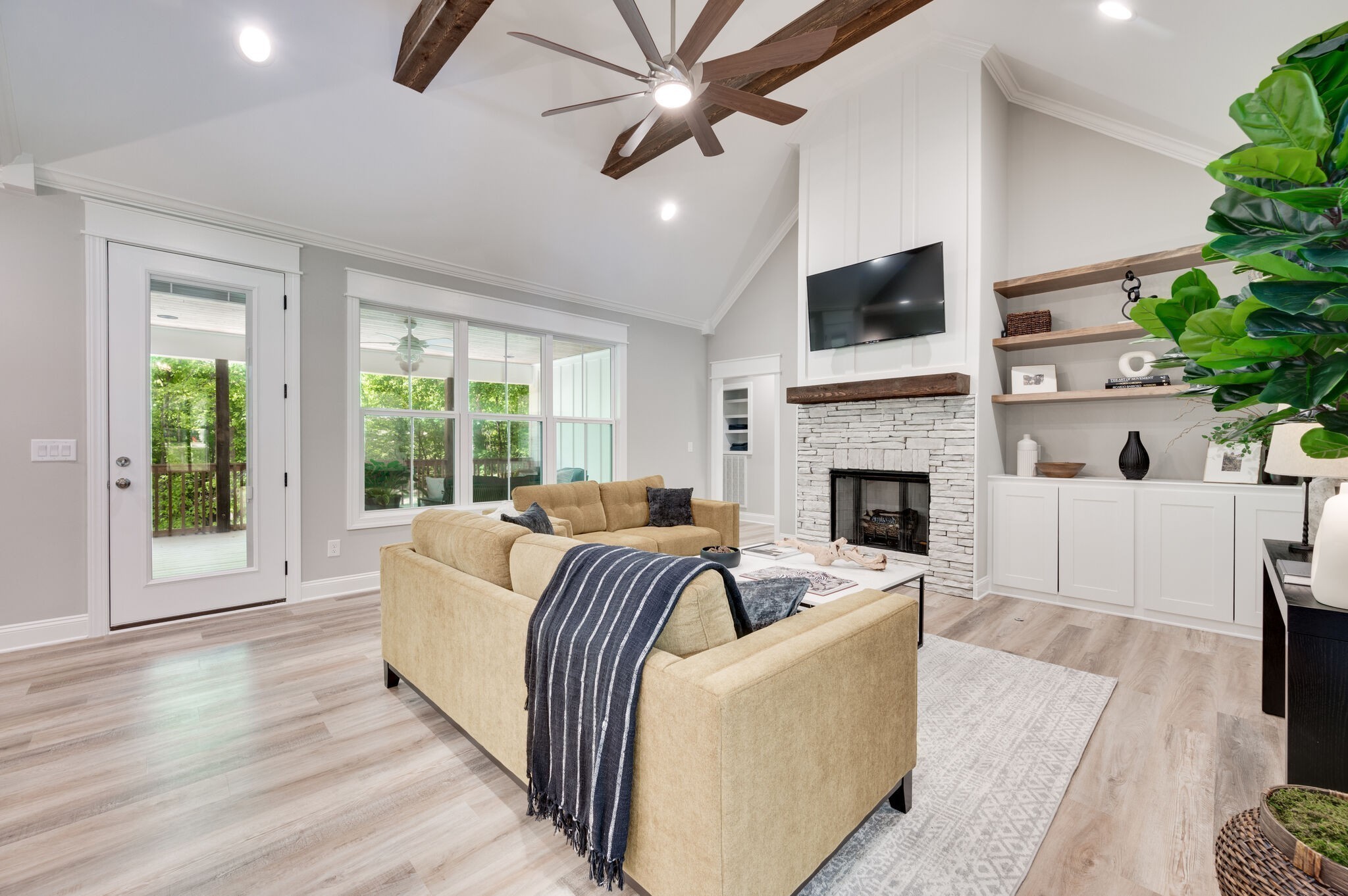 545 Delacy Drive Fairview, TN 37062 - Photo 17 of 40 a living room with furniture fireplace and flat screen tv