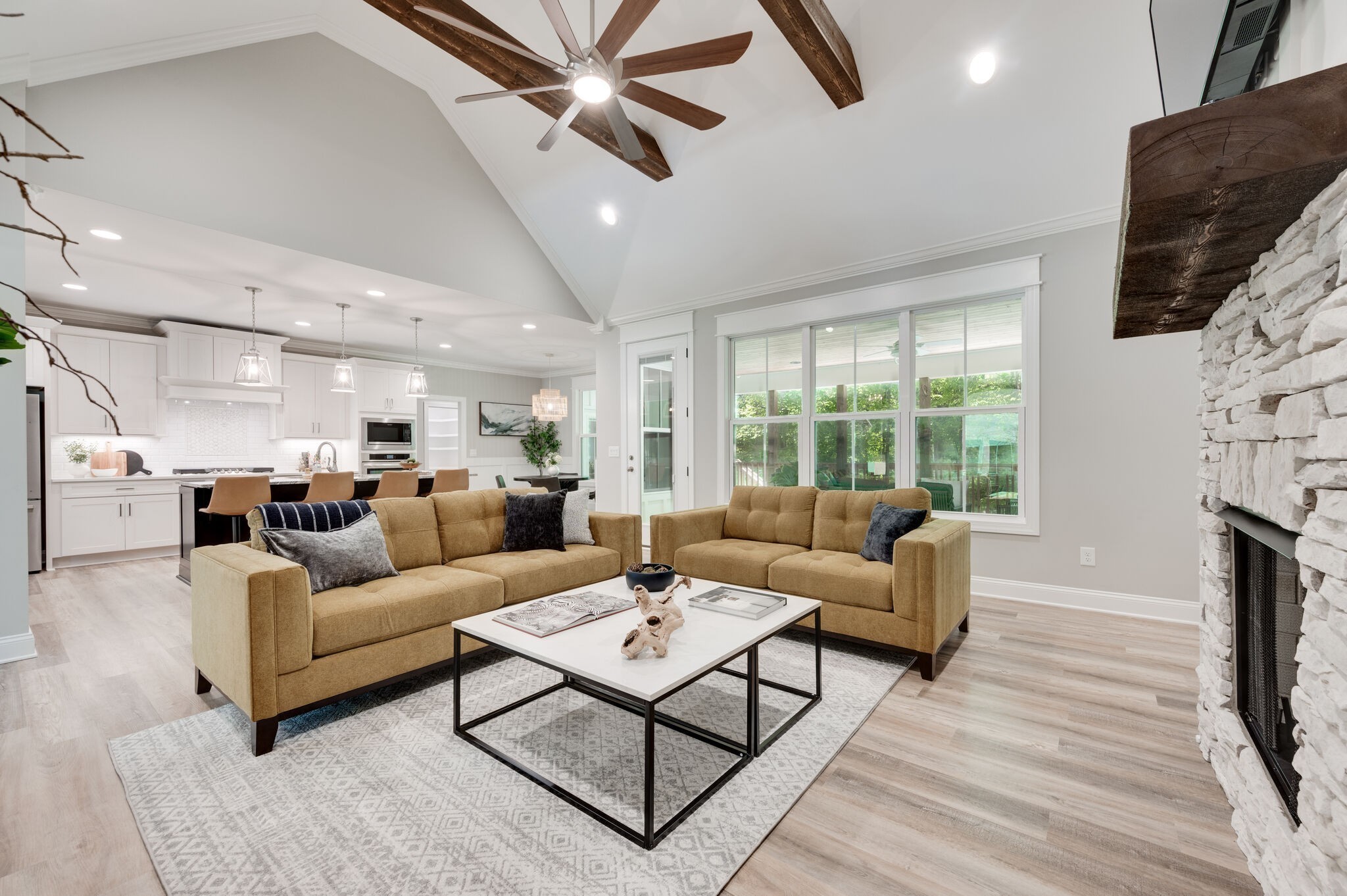 545 Delacy Drive Fairview, TN 37062 - Photo 20 of 40 a living room with furniture and a fireplace
