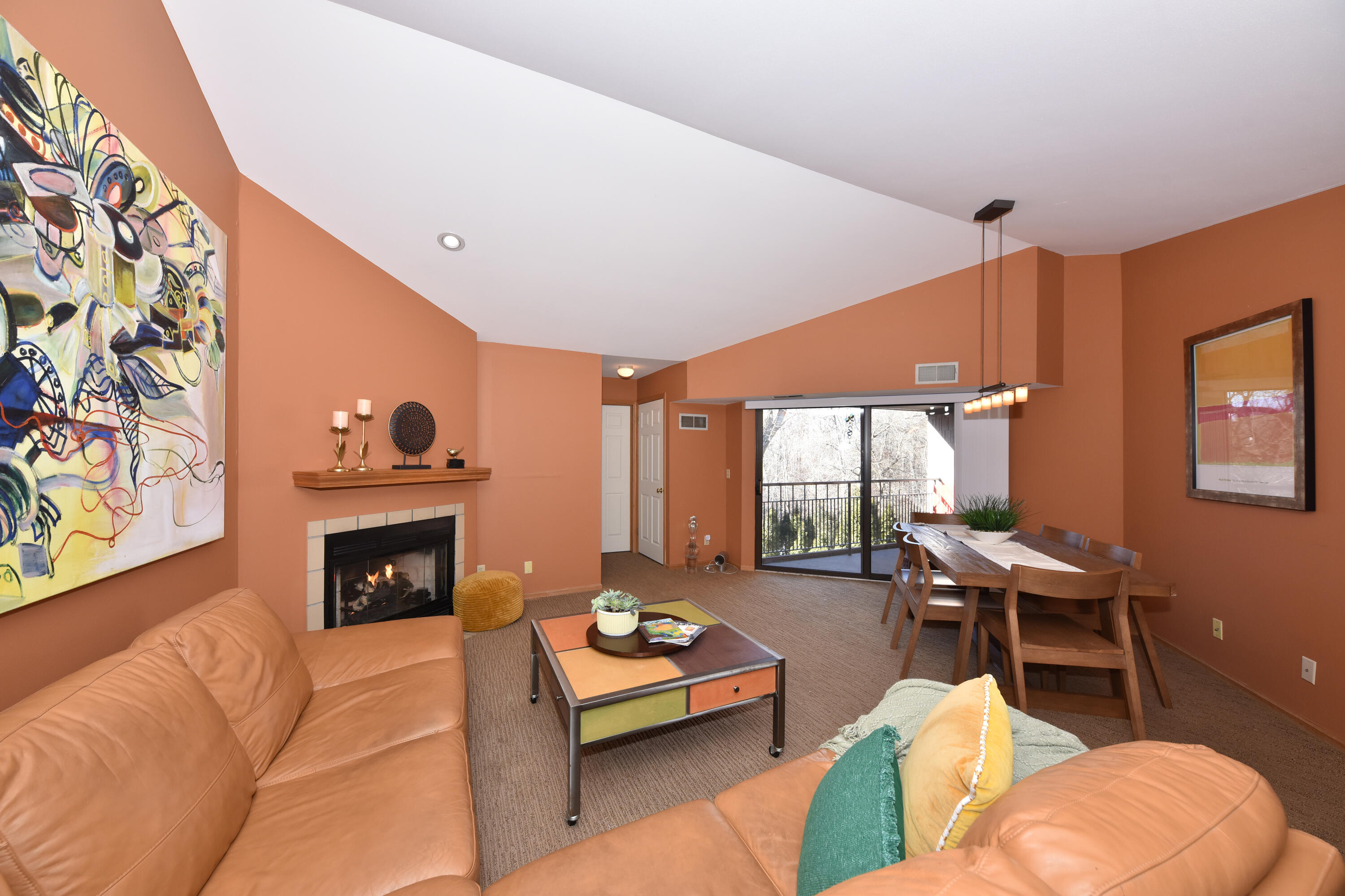 1600 West Green Tree Road, Unit 302 Glendale, WI 53209 - Photo 3 of 27 Access to Balcony, Cathedral Ceiling with Recessed Lights