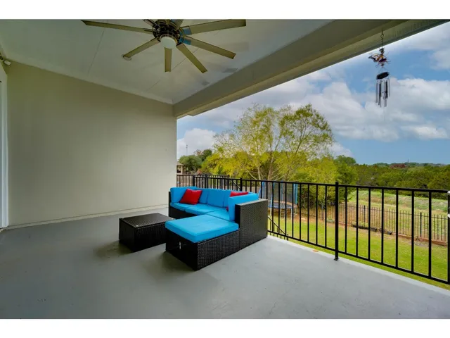 a view of a garden with a slide