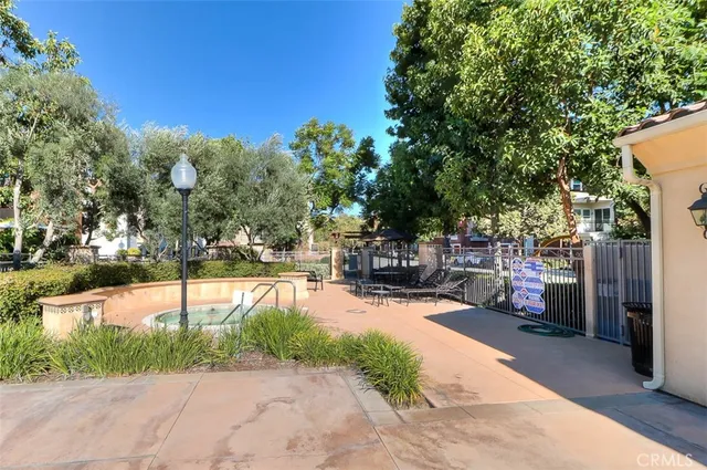 a view of a park with slide