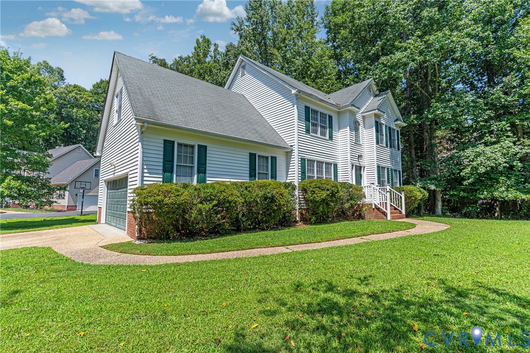 6125 Waterman Place Chesterfield, VA 23832 - Photo 42 of 45 View of front of property featuring a garage, a fr