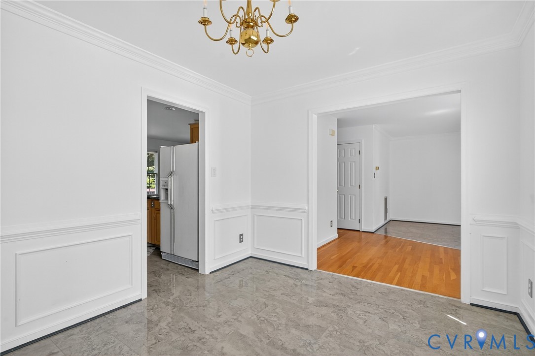 6125 Waterman Place Chesterfield, VA 23832 - Photo 7 of 45 Spare room featuring a chandelier, ornamental mold