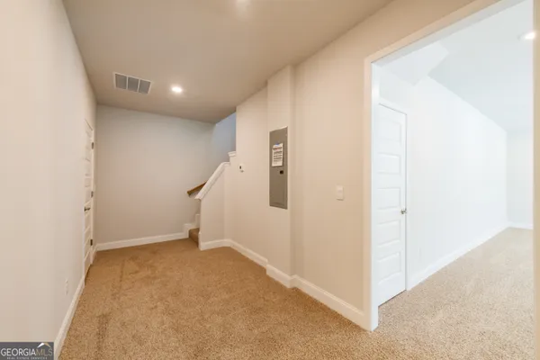 an empty room with a window