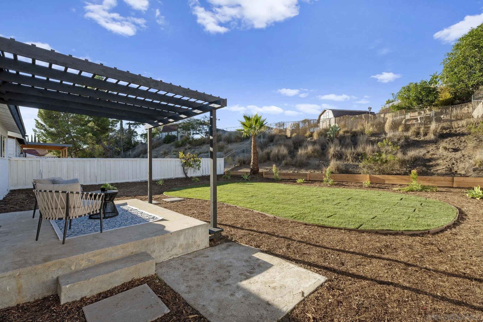 13442 Mountainside Drive Poway, CA 92064 - Photo 16 of 18 a view of a patio with a table and chairs