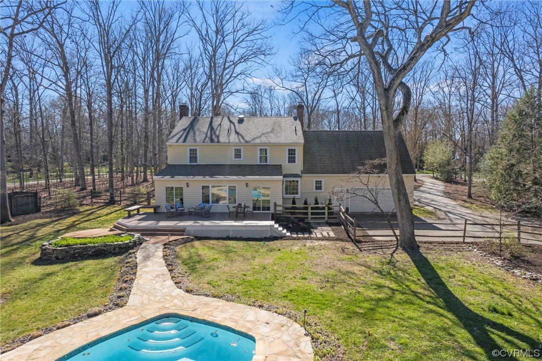 2039 Albion Road Midlothian, VA 23113 - Photo 42 of 49 a view of a house with swimming pool and sitting area