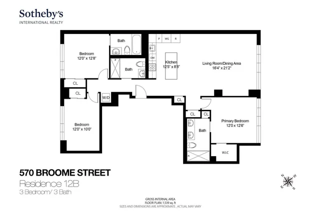 $3,650,000 | 570 Broome Street, Unit 12B | Hudson Square