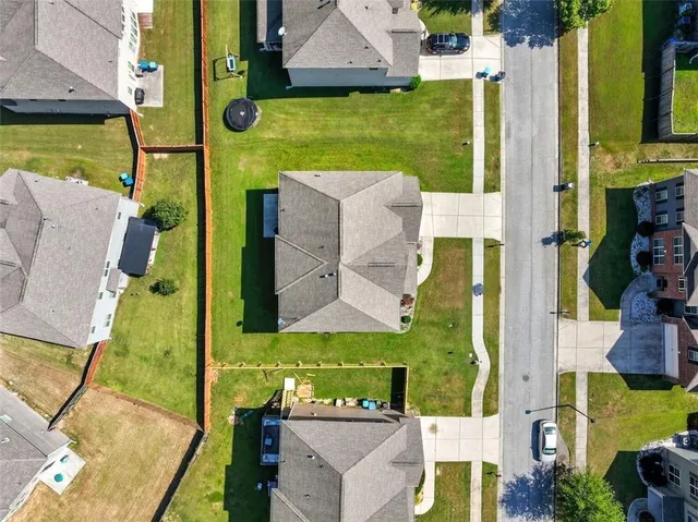 aerial view of a house