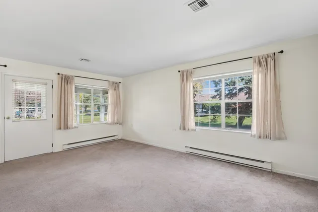 an empty room with a window