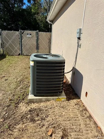 a view of a backyard with a door