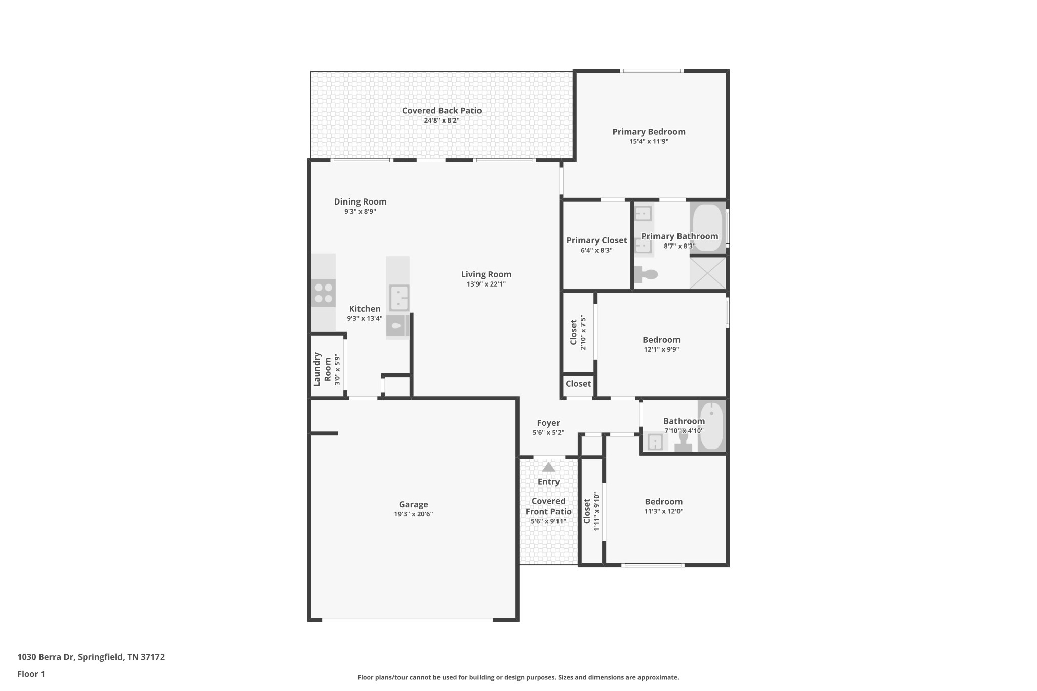 1030 Berra Drive Springfield, TN 37172 - Photo 13 of 13 a picture of a floor plan