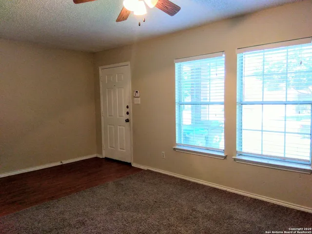 an empty room with a window