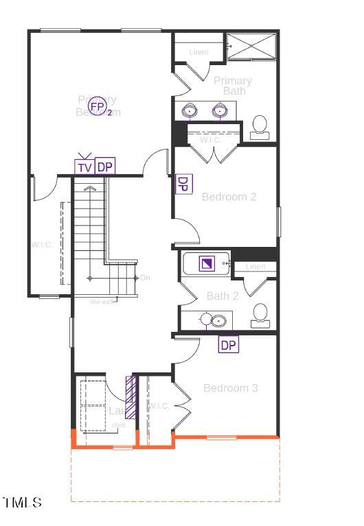 2709 Princess Tree Drive Raleigh, NC 27616 - Photo 20 of 28 2nd floor Diagram