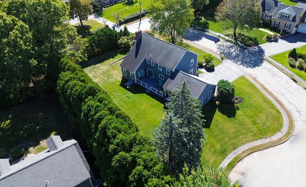 2 Applewood Circle Shrewsbury, MA 01545 - Photo 40 of 40 an aerial view of a house with a yard and greenery