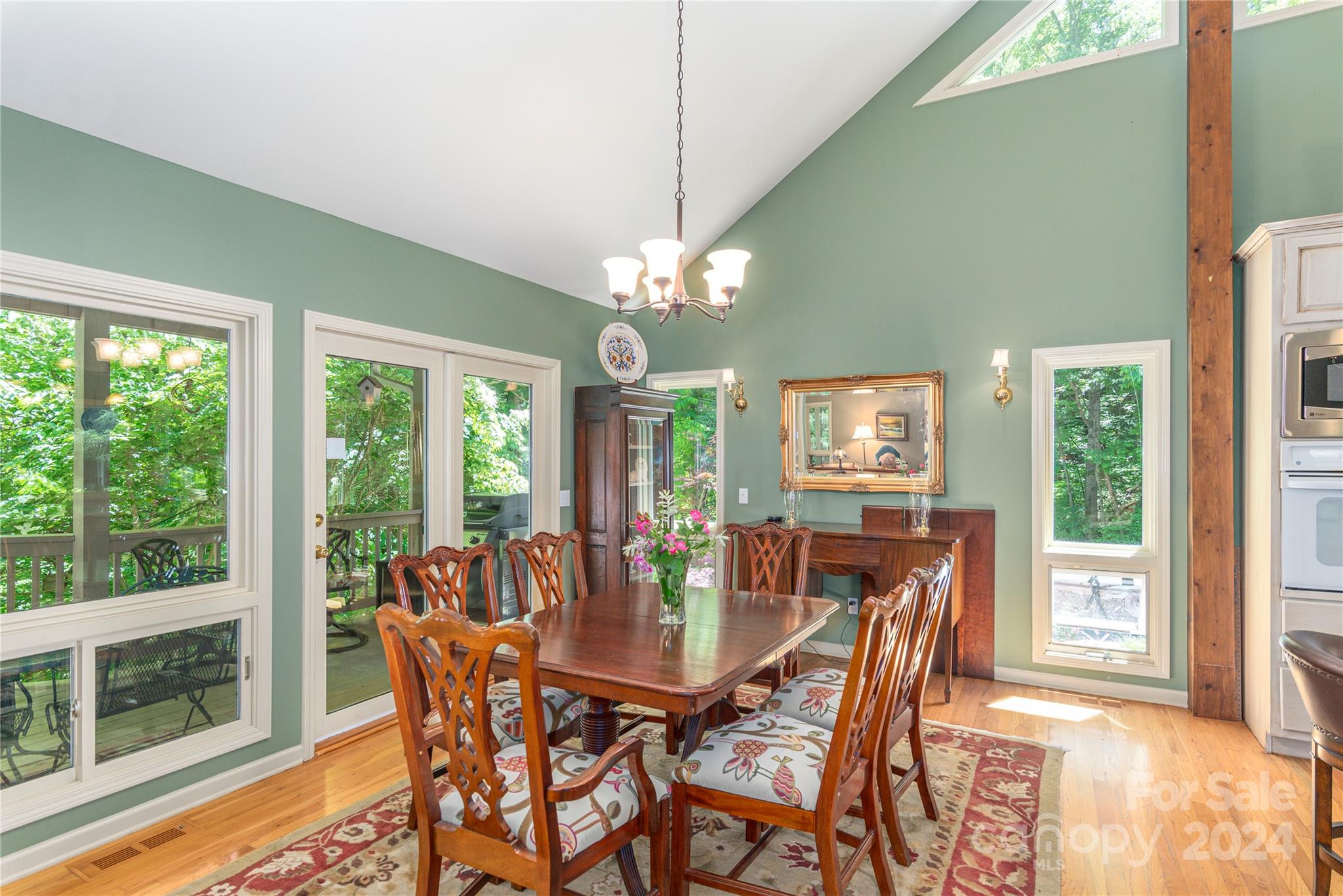 3191 Pigeon Road Waynesville, NC 28786 - Photo 9 of 33 a view of a dining room with furniture window and outside view