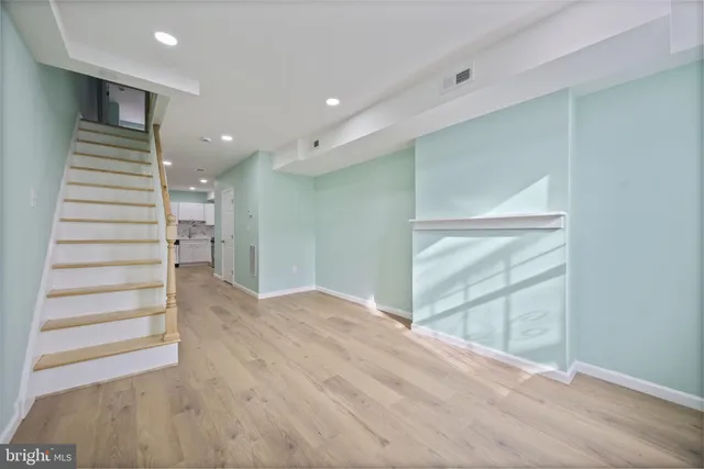 a view of entryway with stairs