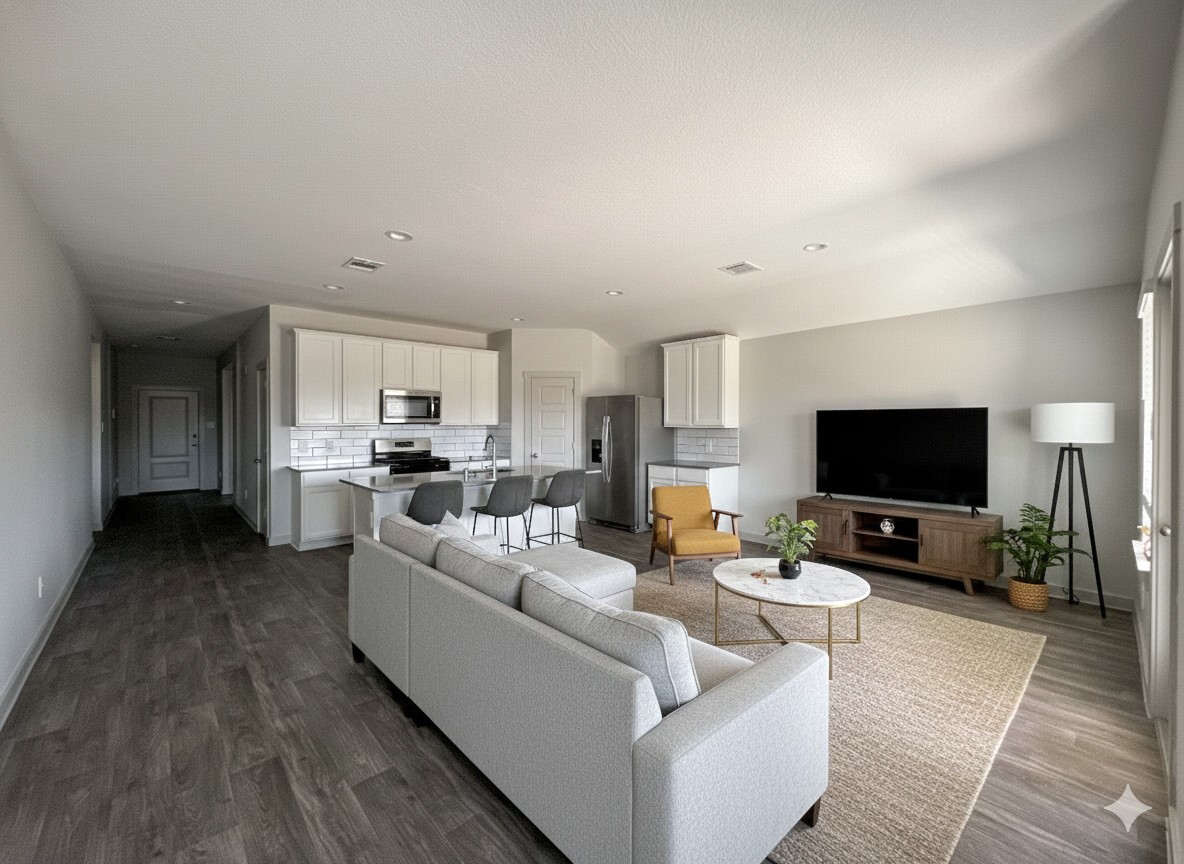 Photo has been virtually staged to show potential use of space. Furnishings and décor are not included.