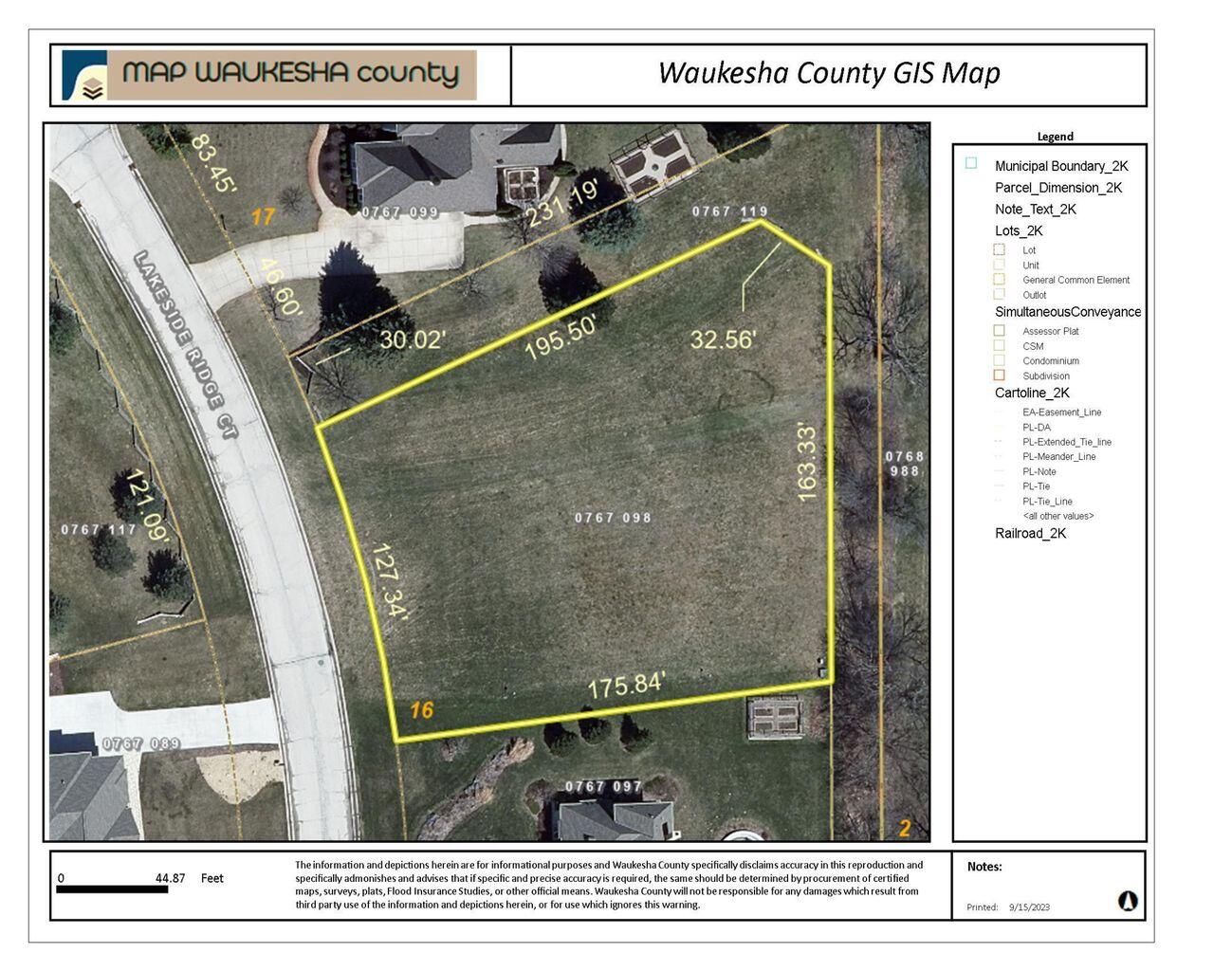 Lt16 Lakeside Ridge Court Delafield, WI 53072 - Photo 14 of 16 GIS Map