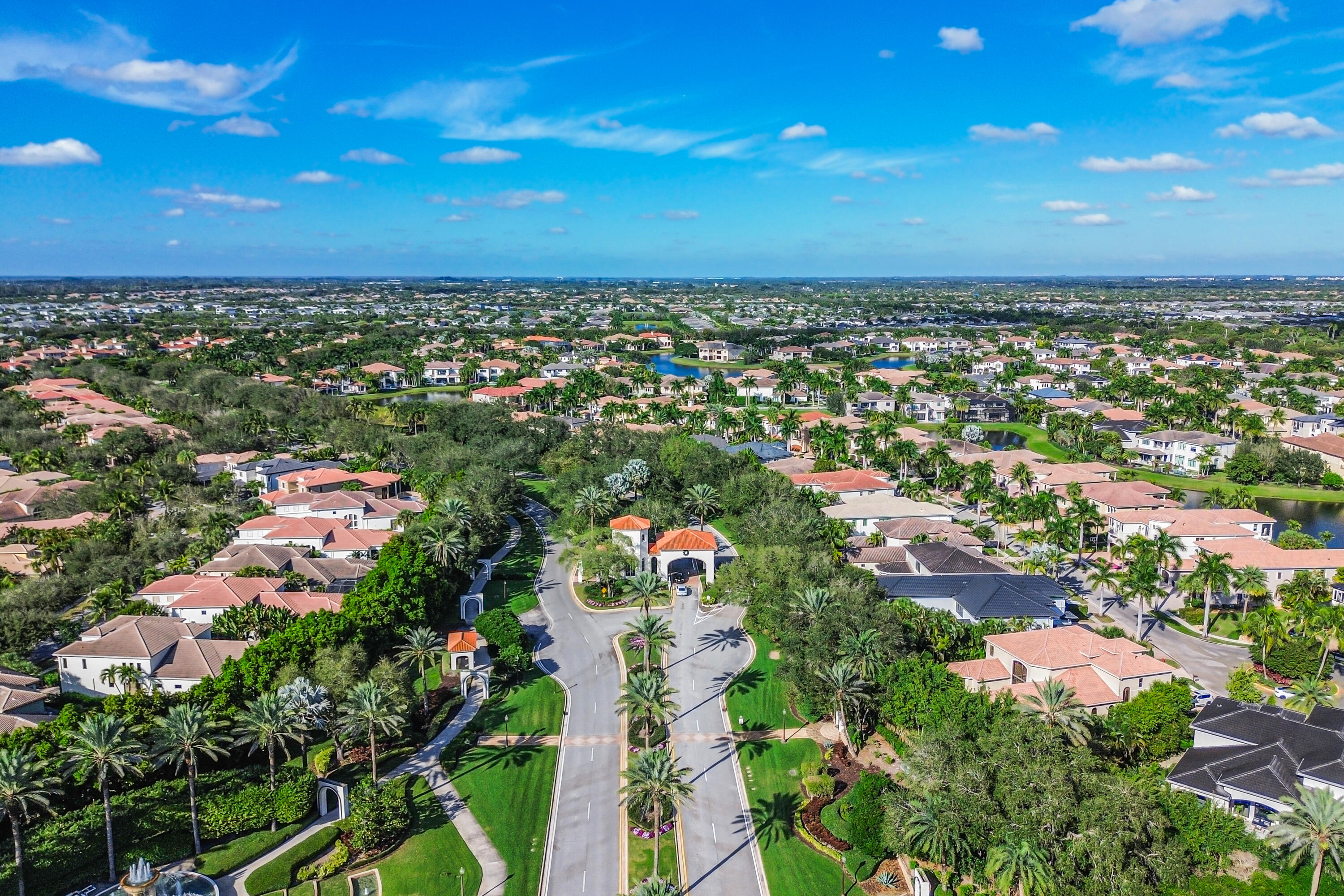 9407 Bridgebrook Drive Boca Raton, FL 33496 - Photo 88 of 89 an aerial view of residential houses with outdoor space and trees