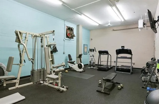 a living room with furniture and a projector screen