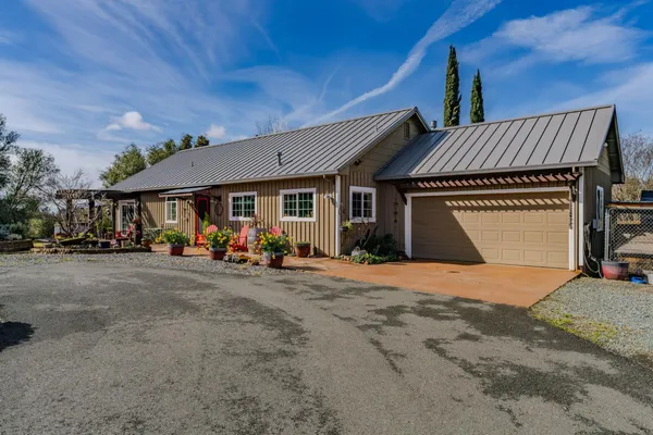 a view of a house with a patio