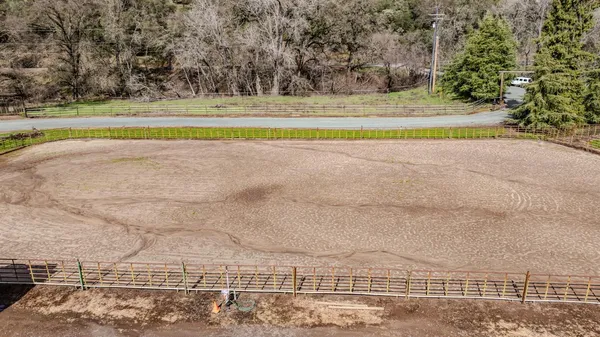 a view of swimming pool with an outdoor space and seating area