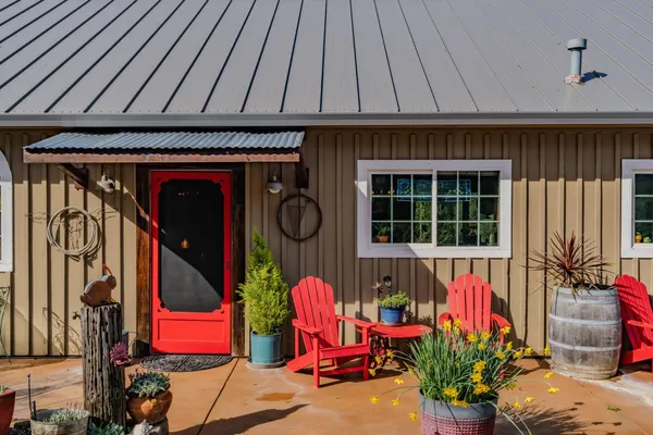 a front view of a house