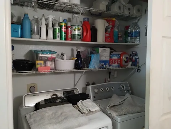 a view of storage and utility room